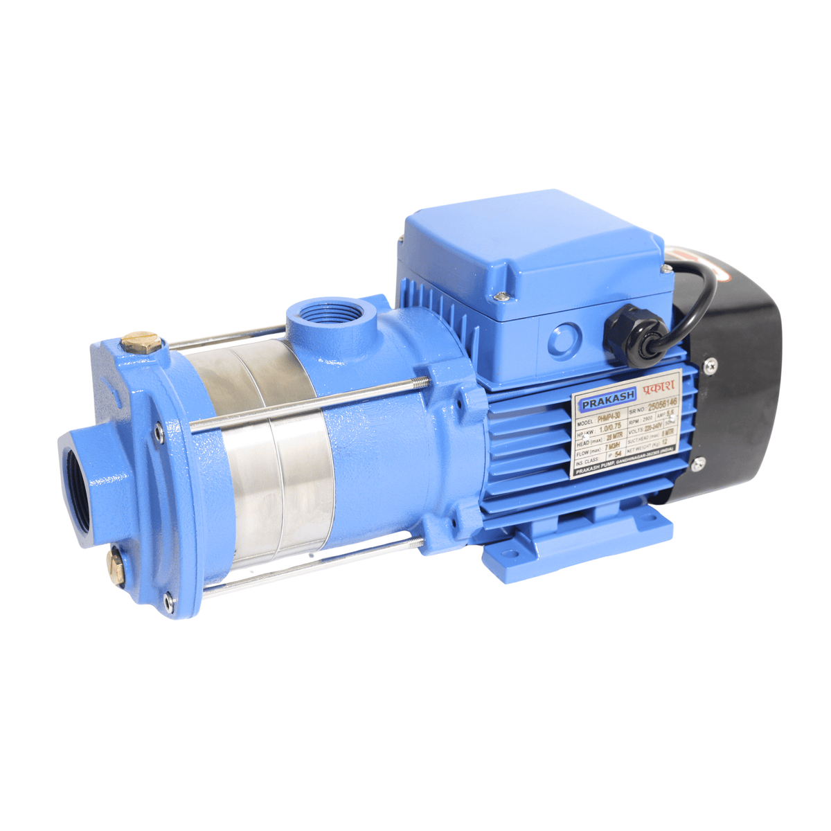Prakash Horizontal Multistage Pump 1.5 HP (1.25X1) 5 Stage (5 Impeller)