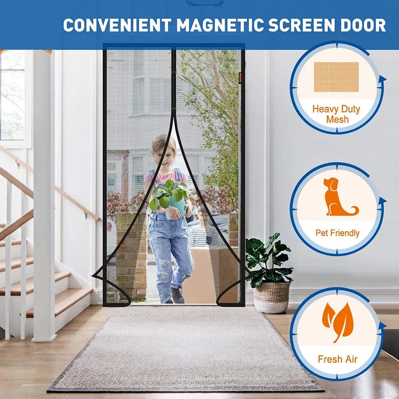 Magnetic Screen Door | Prevent Bugs, mosquito