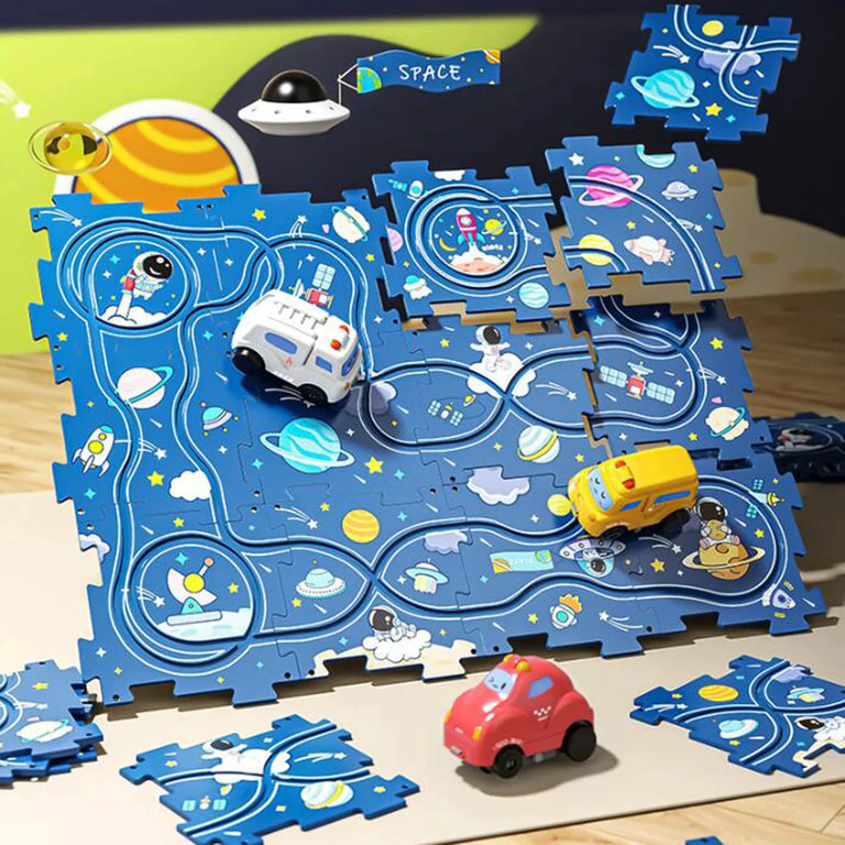 Puzzle Racer - An Educational Car Track Puzzle Set for Kids