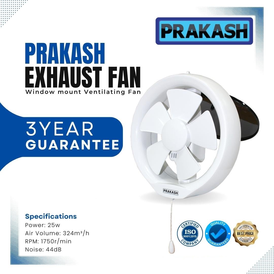 Prakash Window Mount Ventilating Fan / Exhaust Fan 6-inch