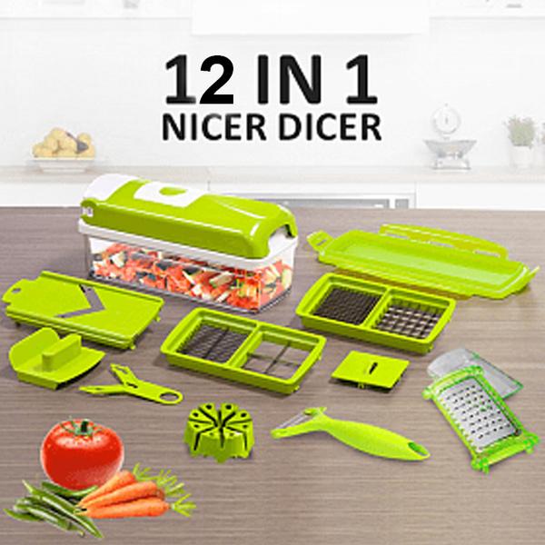 12-in-1 Vegetable & Fruit Slicer, Peeler & Grater