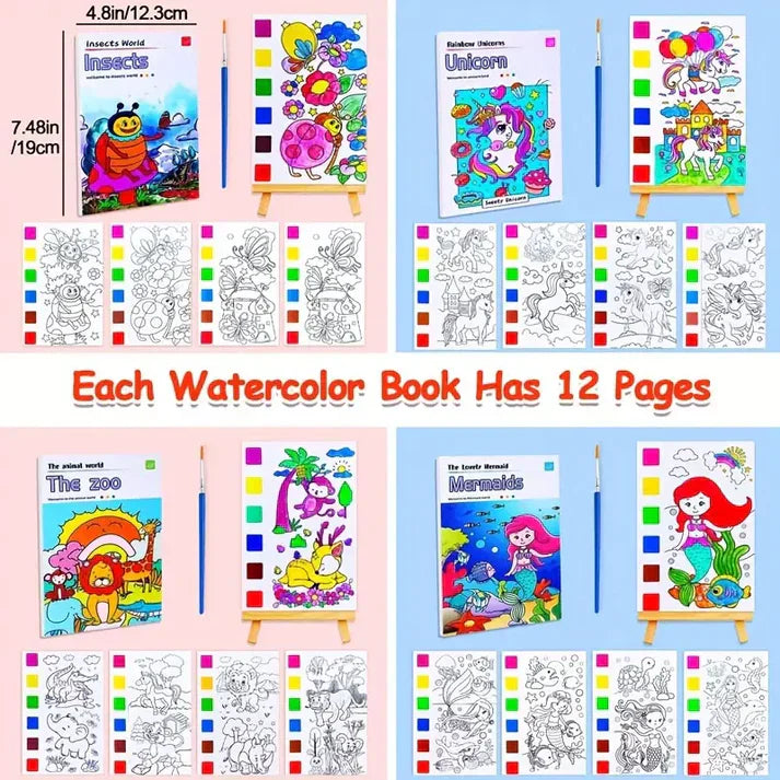 Watercolor Coloring Book