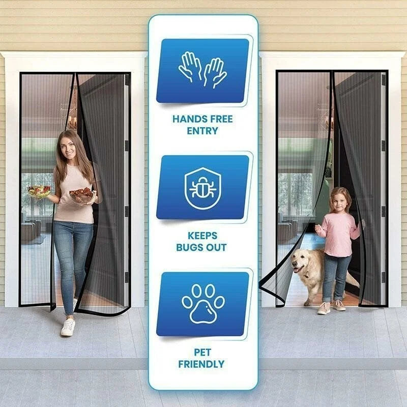 Magnetic Screen Door | Prevent Bugs, mosquito