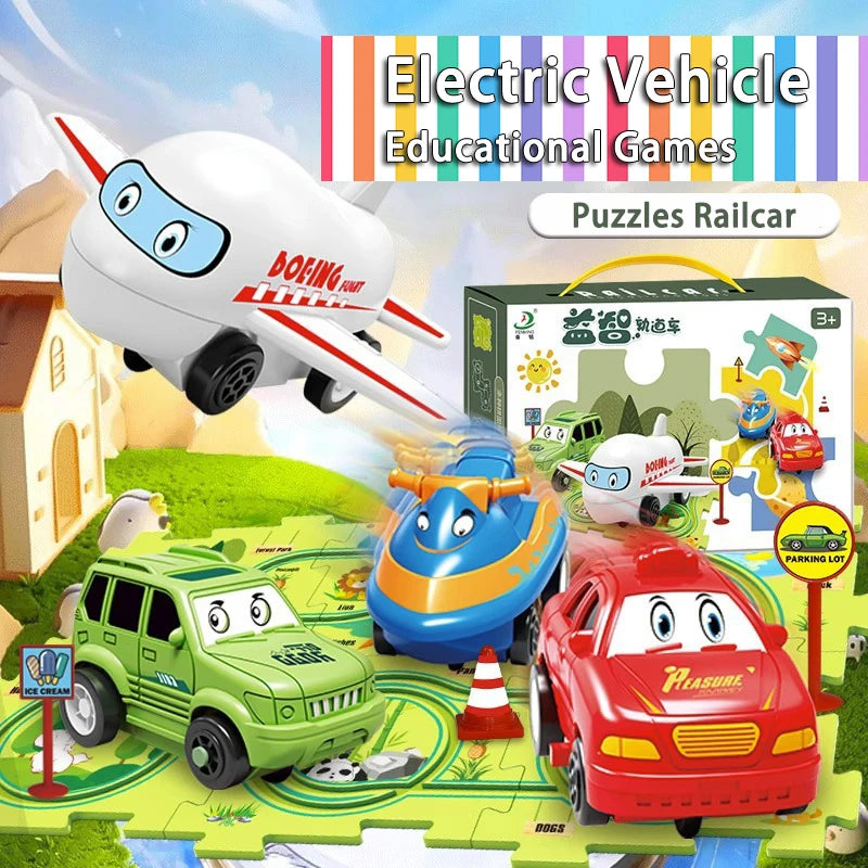 Puzzle Racer - An Educational Car Track Puzzle Set for Kids