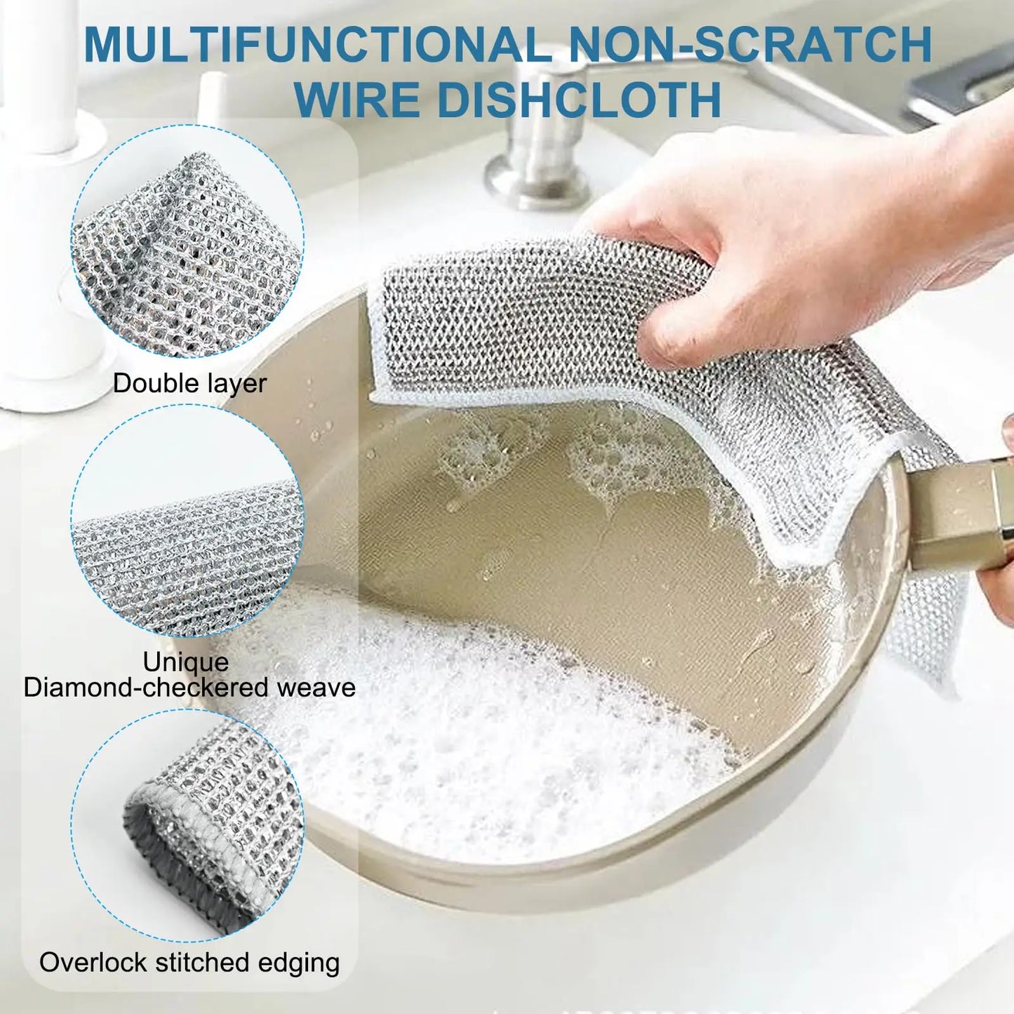 Non Scratch Reusable Dish Wash Cloths