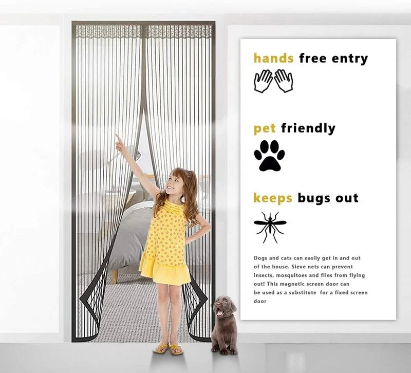 Magnetic Screen Door | Prevent Bugs, mosquito