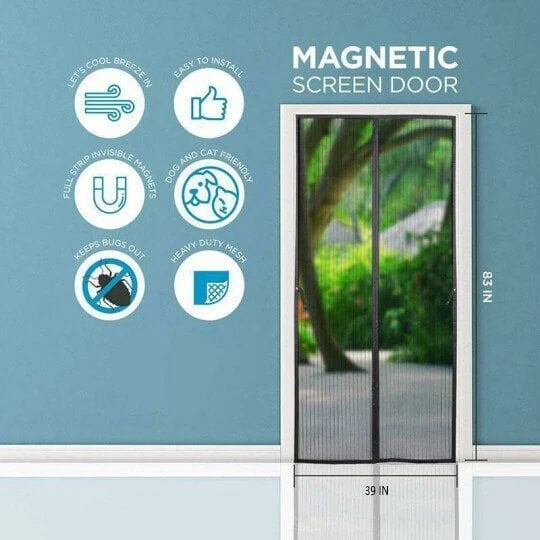 Magnetic Screen Door | Prevent Bugs, mosquito